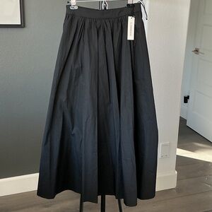 Commense Cotton Linen Black Maxi Skirt NWT S